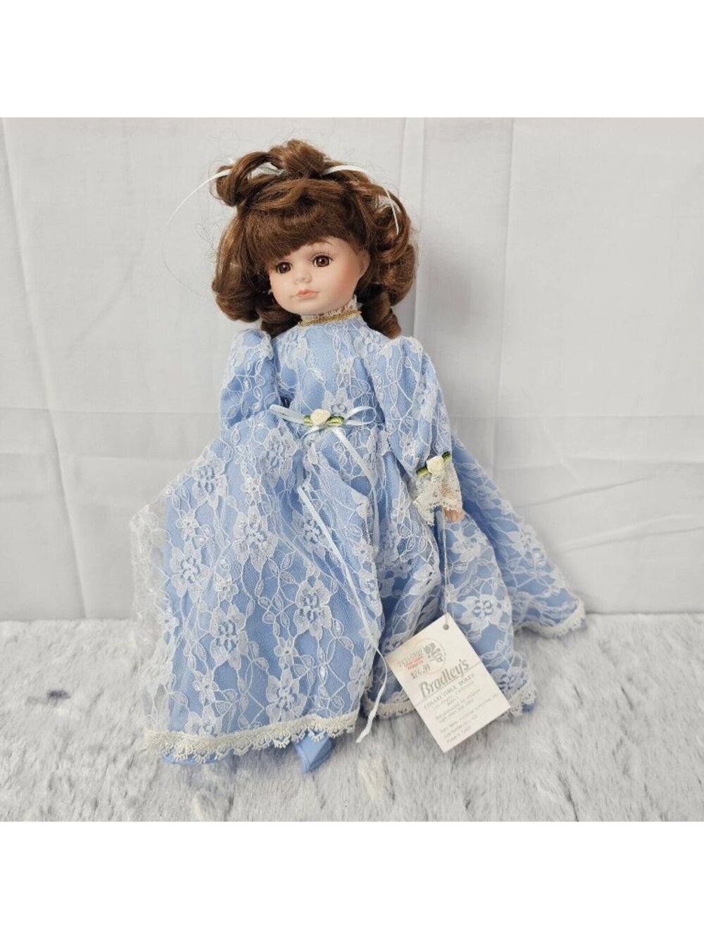 Vintage Bradley Dolls Original Collectible Victorian Birthstone Doll Blue 90s